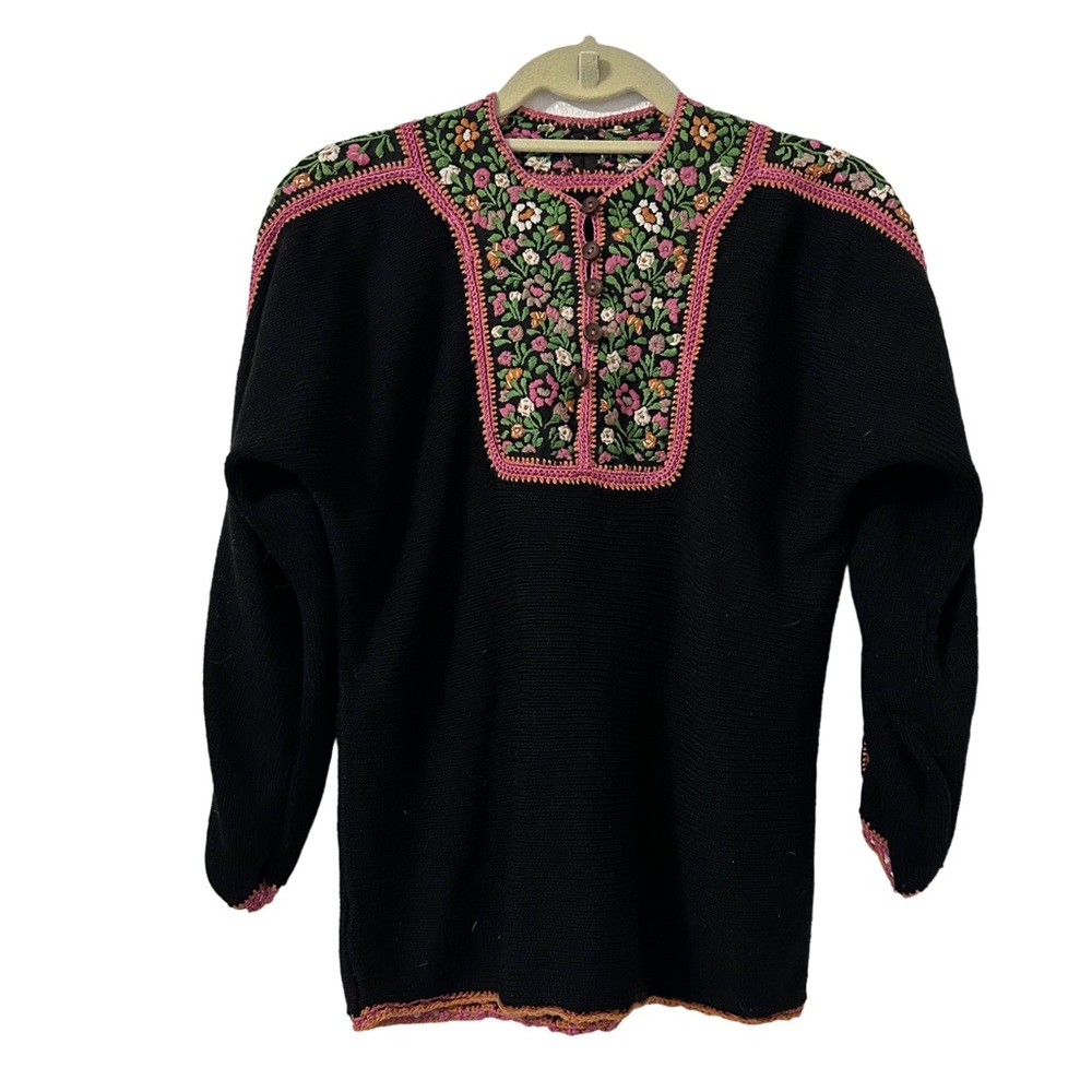 Vintage Women’s Bohemian Embroidered Top Size S‎